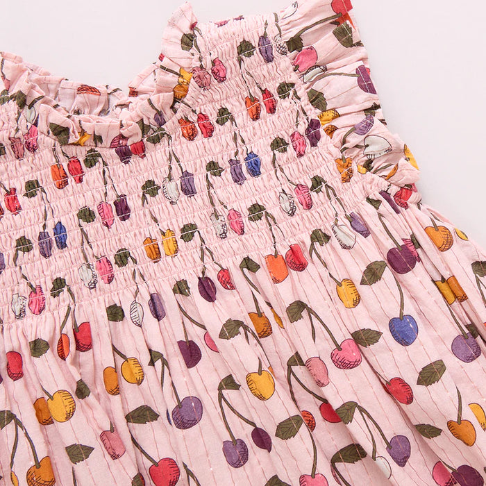 PINK CHICKEN GIRLS STEVIE DRESS CLOUD PINK CHERRY