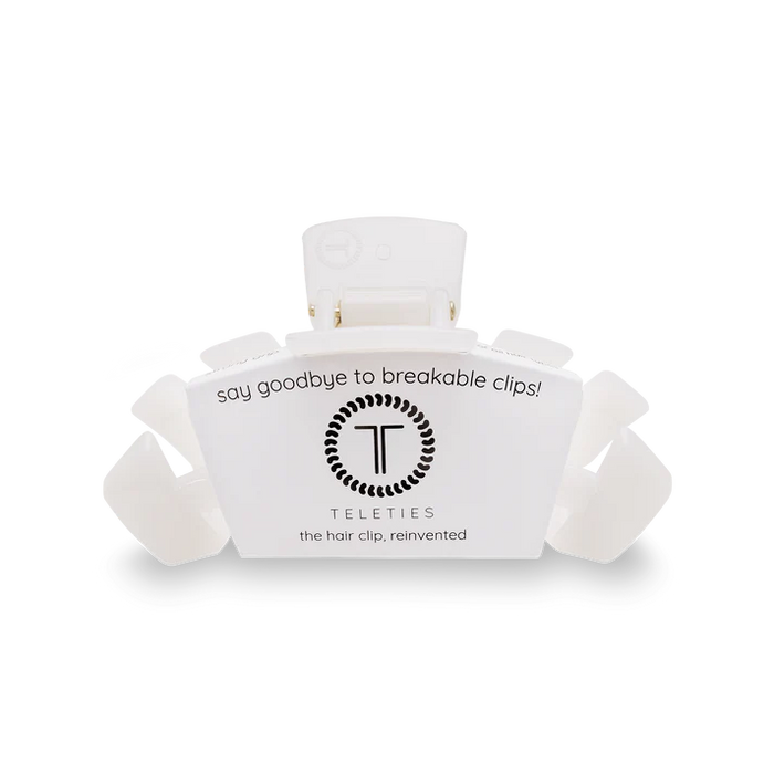 TELETIES CLASSIC COCONUT WHITE SMALL HAIR CLIP