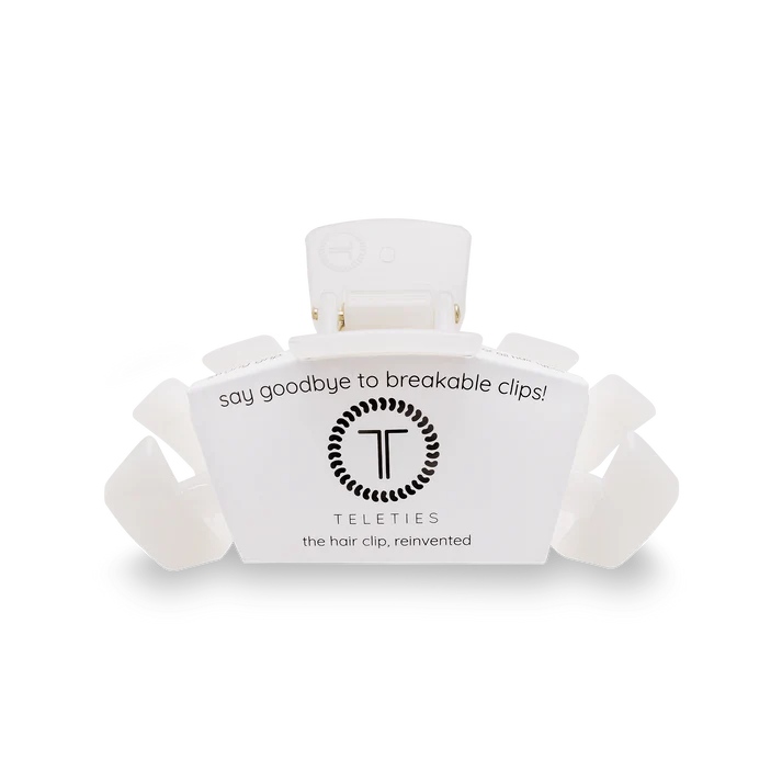 TELETIES CLASSIC COCONUT WHITE SMALL HAIR CLIP