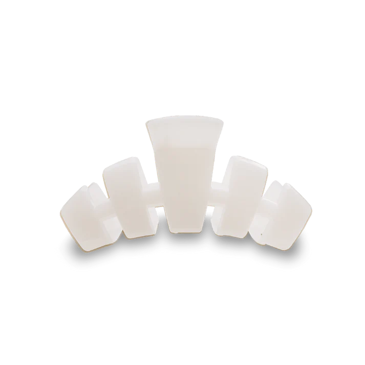 TELETIES CLASSIC COCONUT WHITE SMALL HAIR CLIP