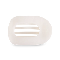 TELETIES COCONUT WHITE LARGE FLAT ROUND CLIP