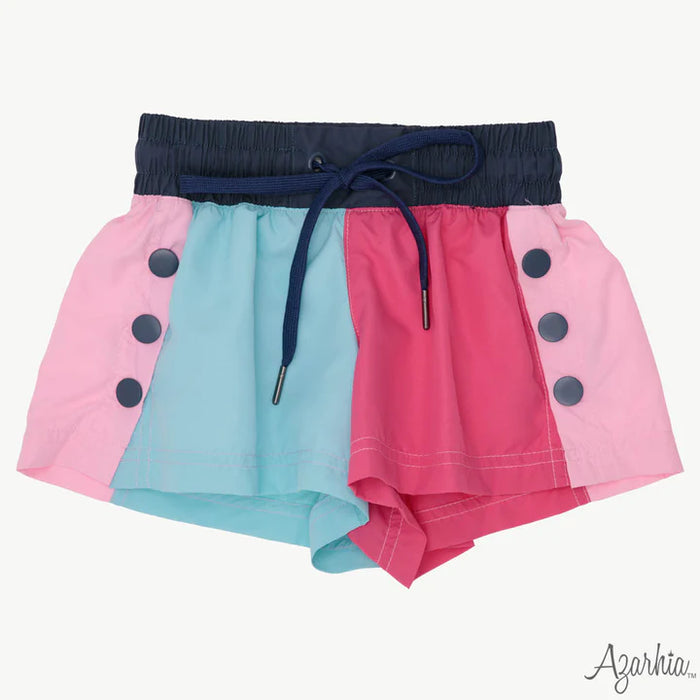 PINK/NAVY COLOR BLOCK SHORT