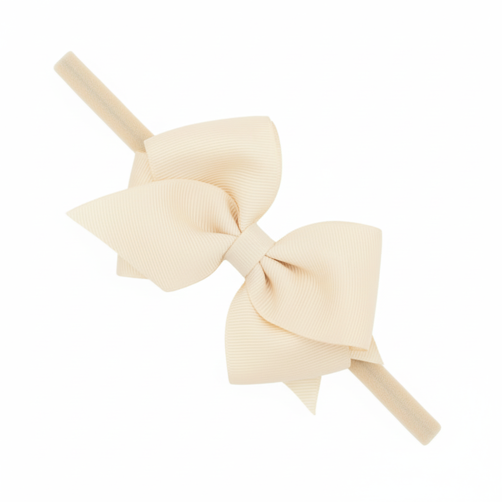 Wee Ones Extra Small Grosgrain Bow On Matching Nylon Band Anw