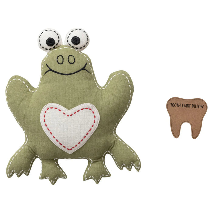 CREATIVE CO-OP FROG TOOTH FAIRY PILLOW