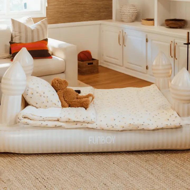 FUNBOY STRIPED CASTLE AIR MATRESS SLEEPOVER BED