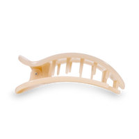 TELETIES ALMOND BEIGE MEDIUM FLAT ROUND CLIP