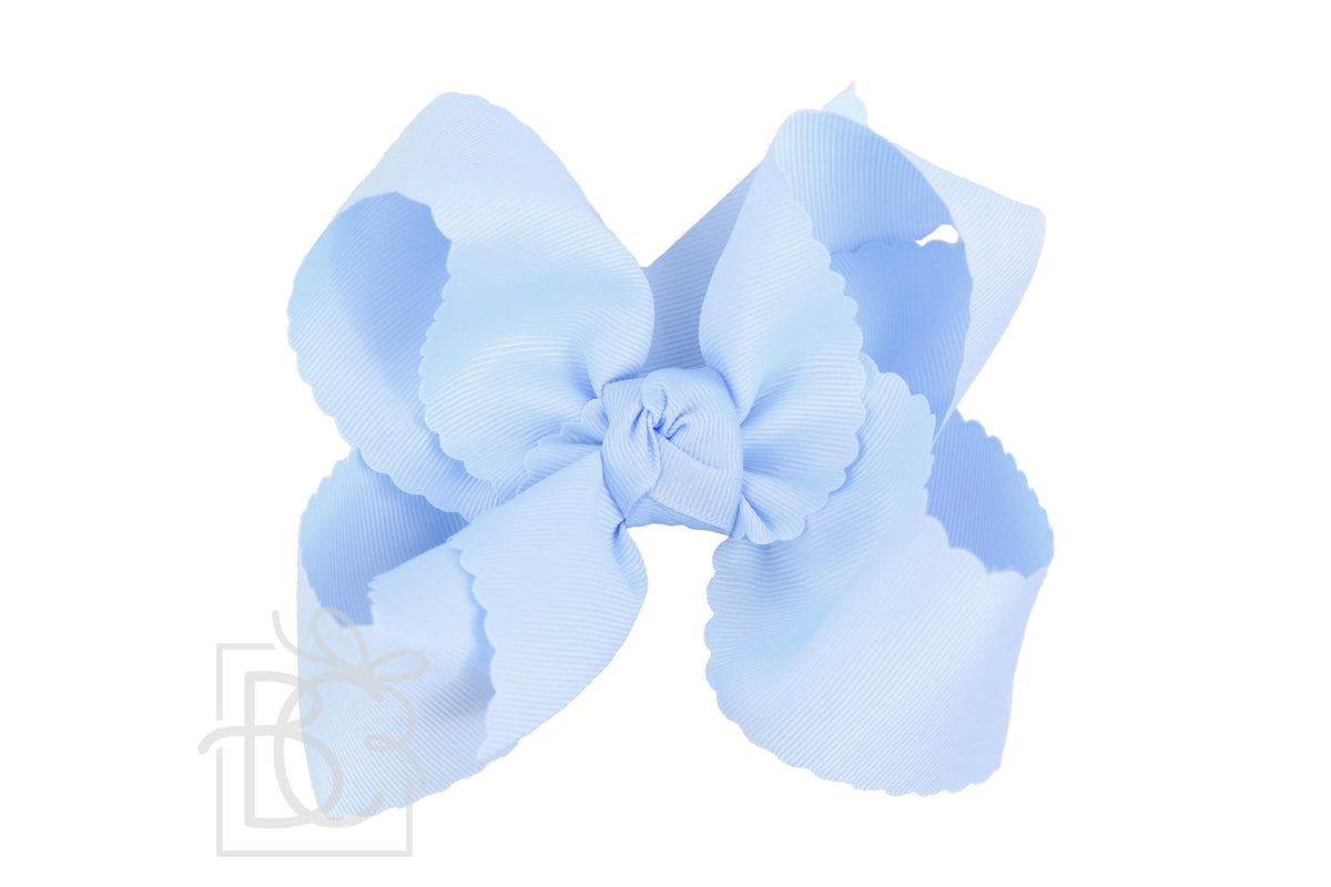 Scalloped Edge Bow Xl Millennium Blue