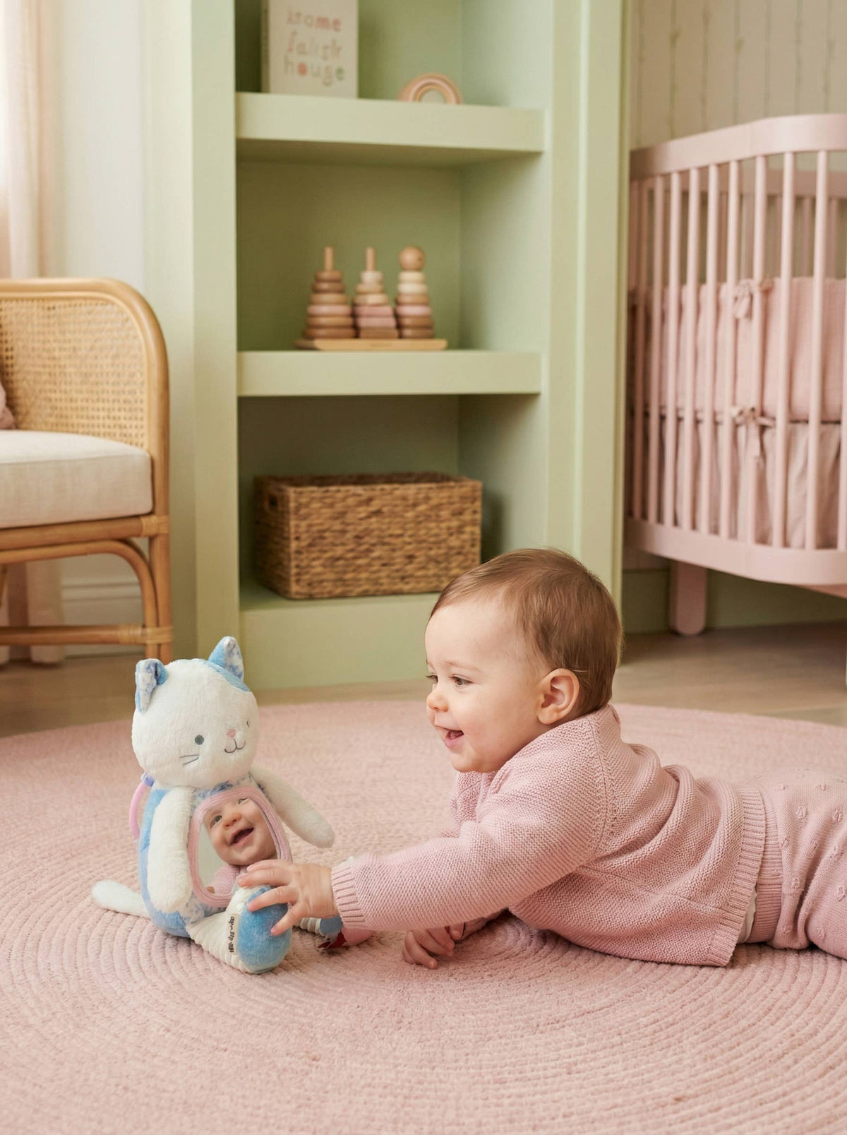 Itzy Ritzy Itzy Bitzy Mirror™ Sensory Tummy Time Mirror - Kitty