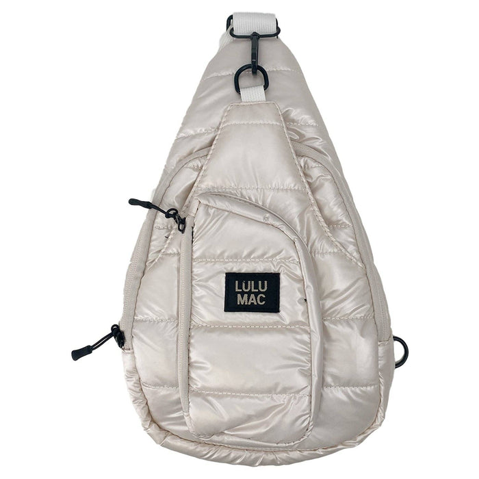 METALLIC SLING BAG OFF WHITE