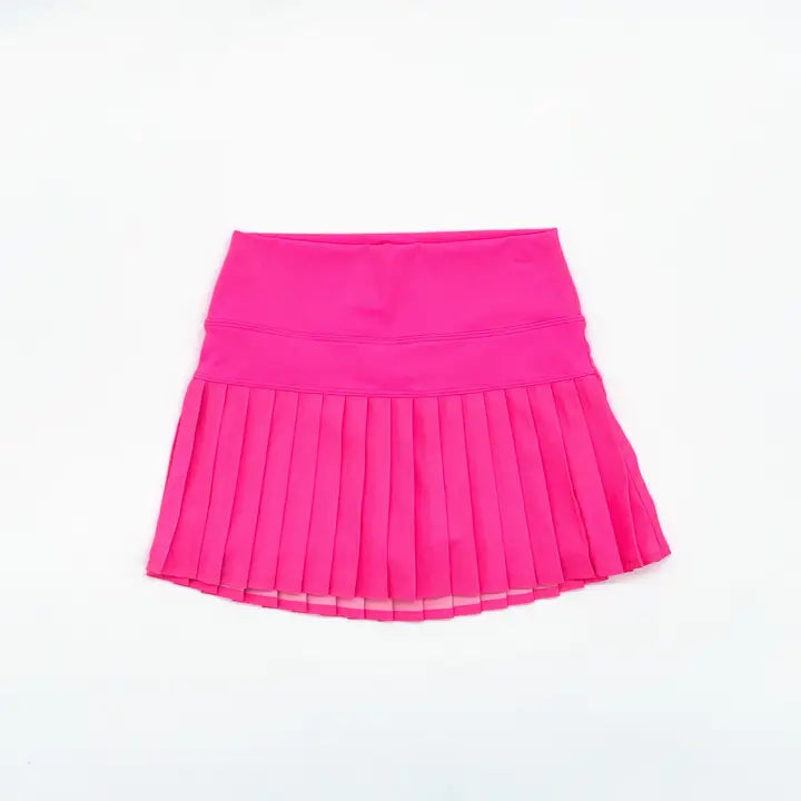 BLENDED SPIRIT HOT PINK ATHLETIC PLEAT SKIRT