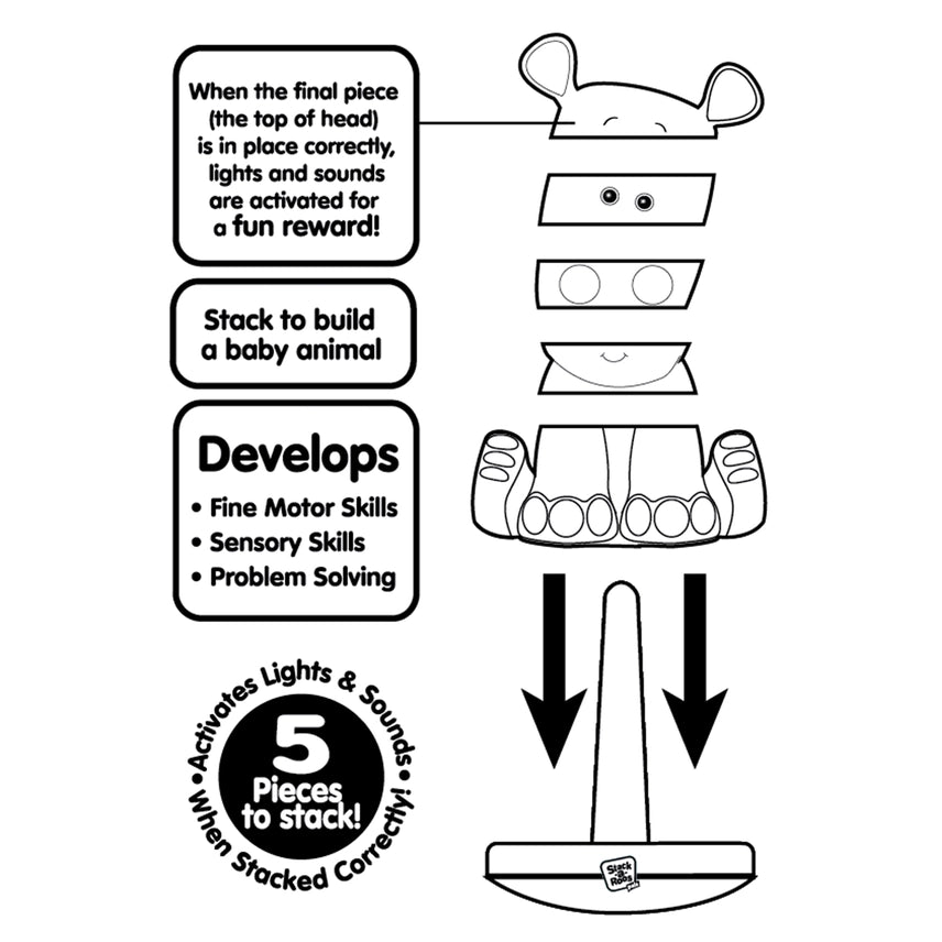 STACK-A-ROOS BARNYARD ANIMAL COW