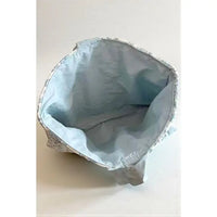 PHOEBE BLUE FLORAL BIBLE COVER WITH TIE CLOSURE