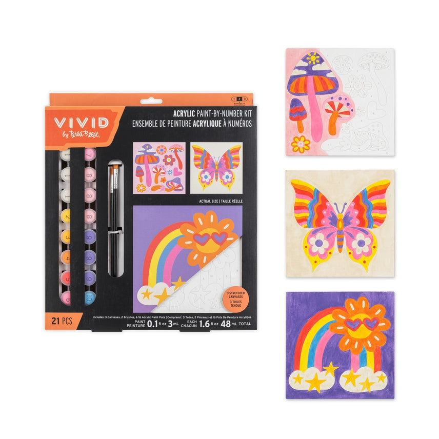 Momenta VVD 3 Pack Canvas Square Rainbow