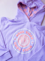 XOXO GOOD VIBES CHECKERED HOODIE