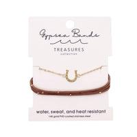 14K Gold Bracelet Set  Horseshoe
