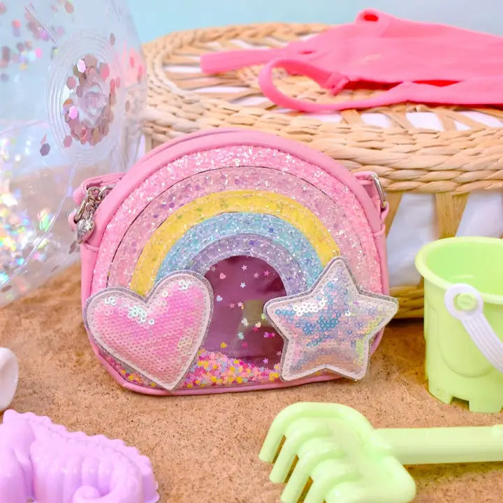 OMG ACCESORIES RAINBOW CONFETTI CROSSBODY