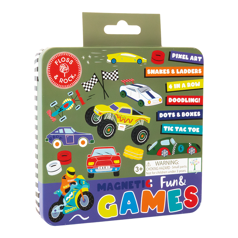 FLOSS & ROCK CARS MAGNETIC GAMES TIN
