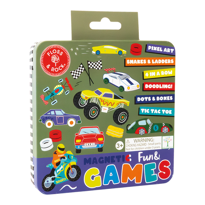 FLOSS & ROCK CARS MAGNETIC GAMES TIN