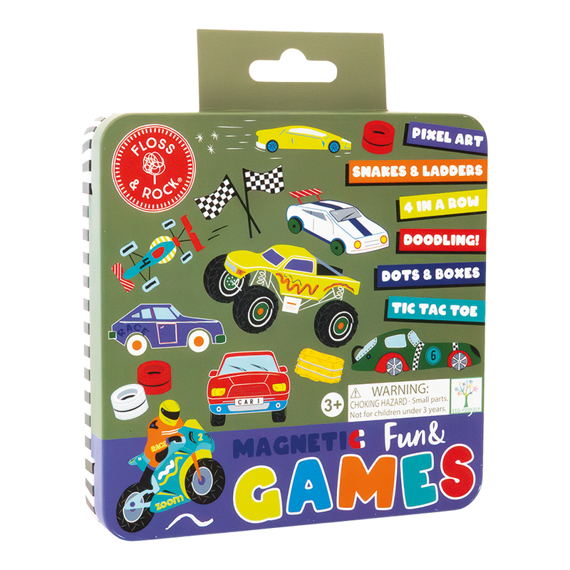 FLOSS & ROCK CARS MAGNETIC GAMES TIN