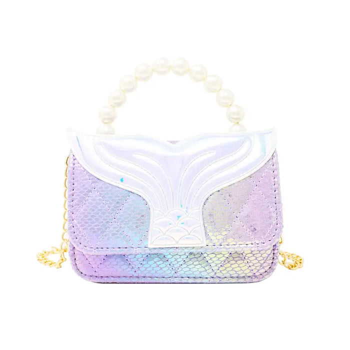 ZOMI GEMS MERMAID TAIL PEARL HANDLE BAG PURPLE