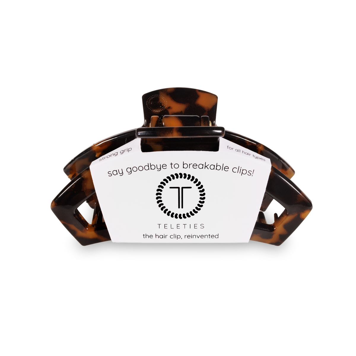 Open Hair Clip Small Tortoise