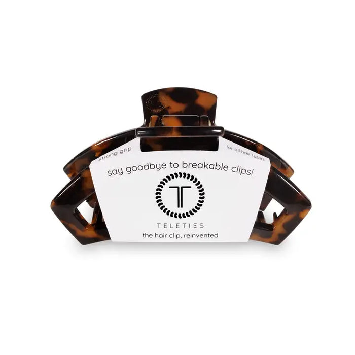 TELETIES TORTOISE SMALL OPEN HAIR CLIP