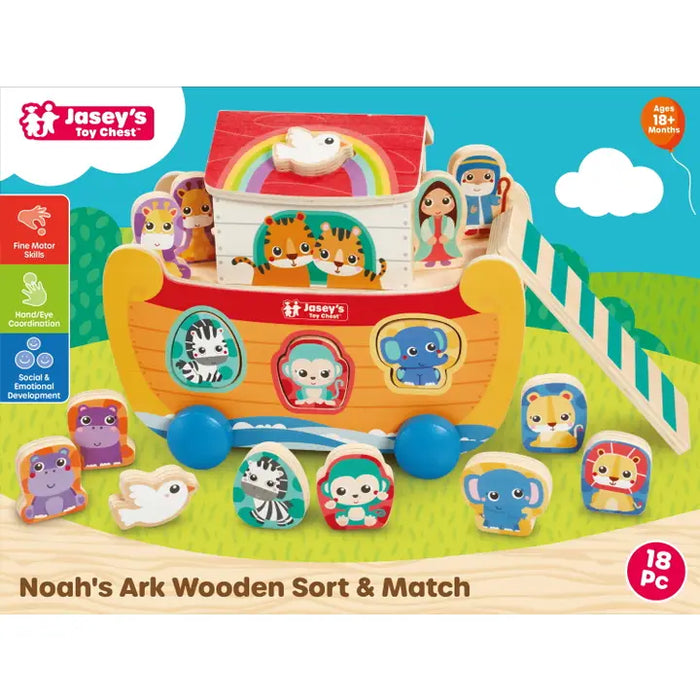 NOAHS ARK WOODEN SORT AND MATCH