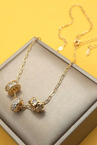 Josslyn 18K Stainless Steel Tarnish Free Barrel Necklace Gold