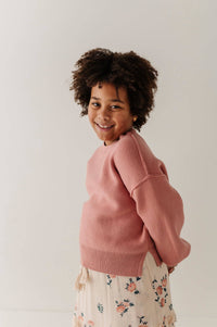 Babysprouts Girls Soft Fit Sweater in Terra Rose