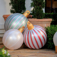 FUNBOY VINTAGE STRIPE LIGHT UP INFLATABLE ORNAMENTS