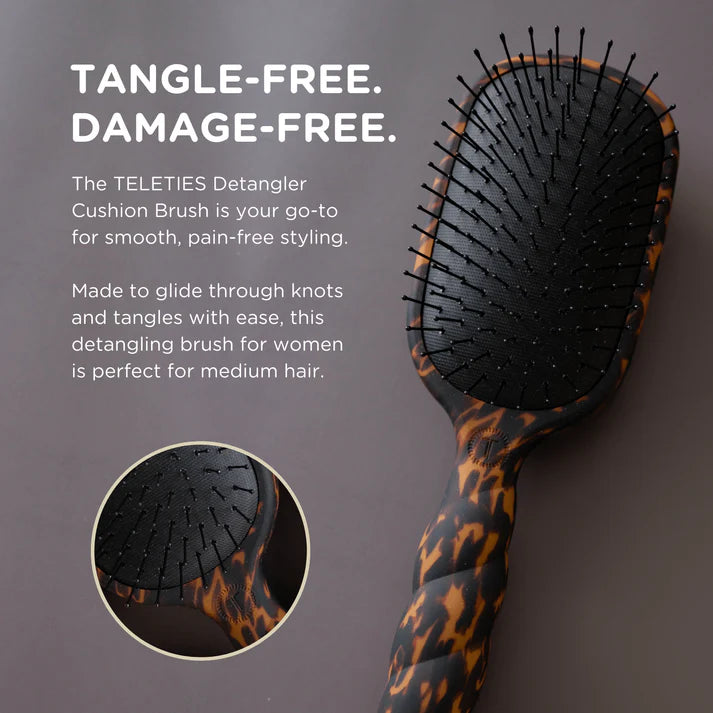 DETANGLER HAIR BURSH FOR MEDIUM HAIR TORTOISE