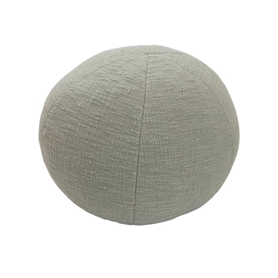 12" ROUND COTTON PILLOW-SAGE