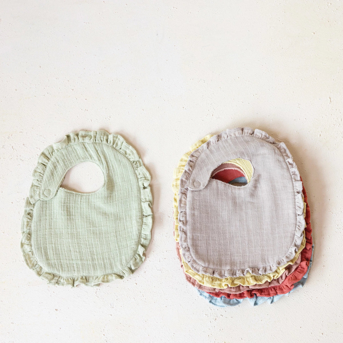 WOVEN COTTON TERRY DOUBLE CLOTH BABY BIB