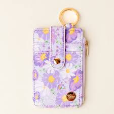 KEYCHAIN WALLET BOUQUET BEAUTY PURPLE