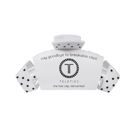 Teleties Classic White Polka Dot Party Medium Claw Clip