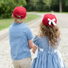 BITS & BOWS MAROON GAME DAY BASEBALL HAT WITH BOW BACK