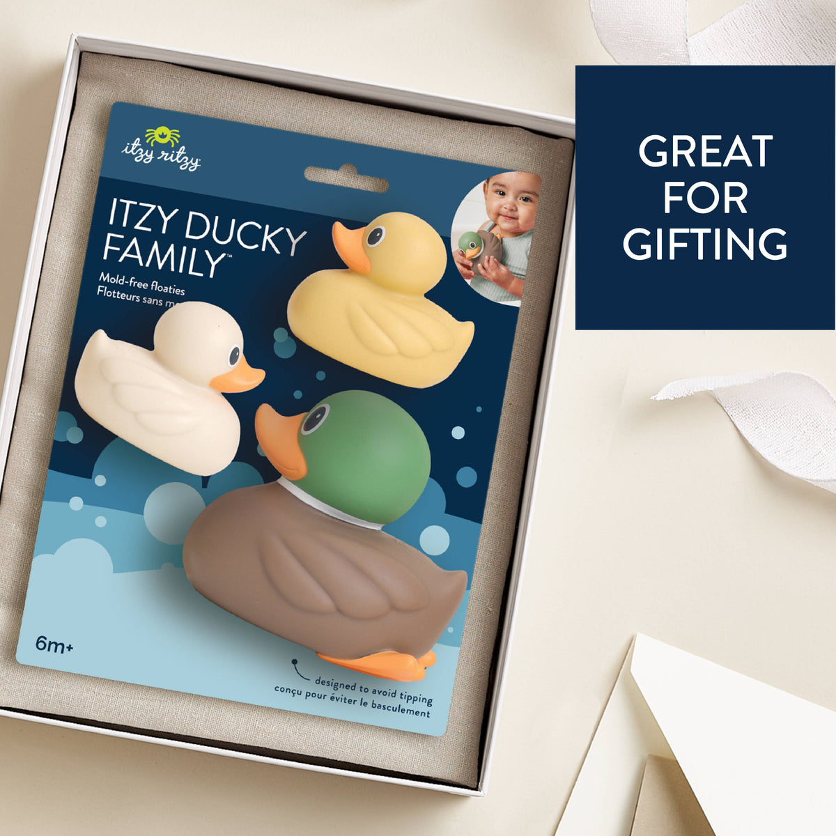 Itzy Ritzy Itzy Ducky Family™ - Bath + Water Table Toys: Mallard