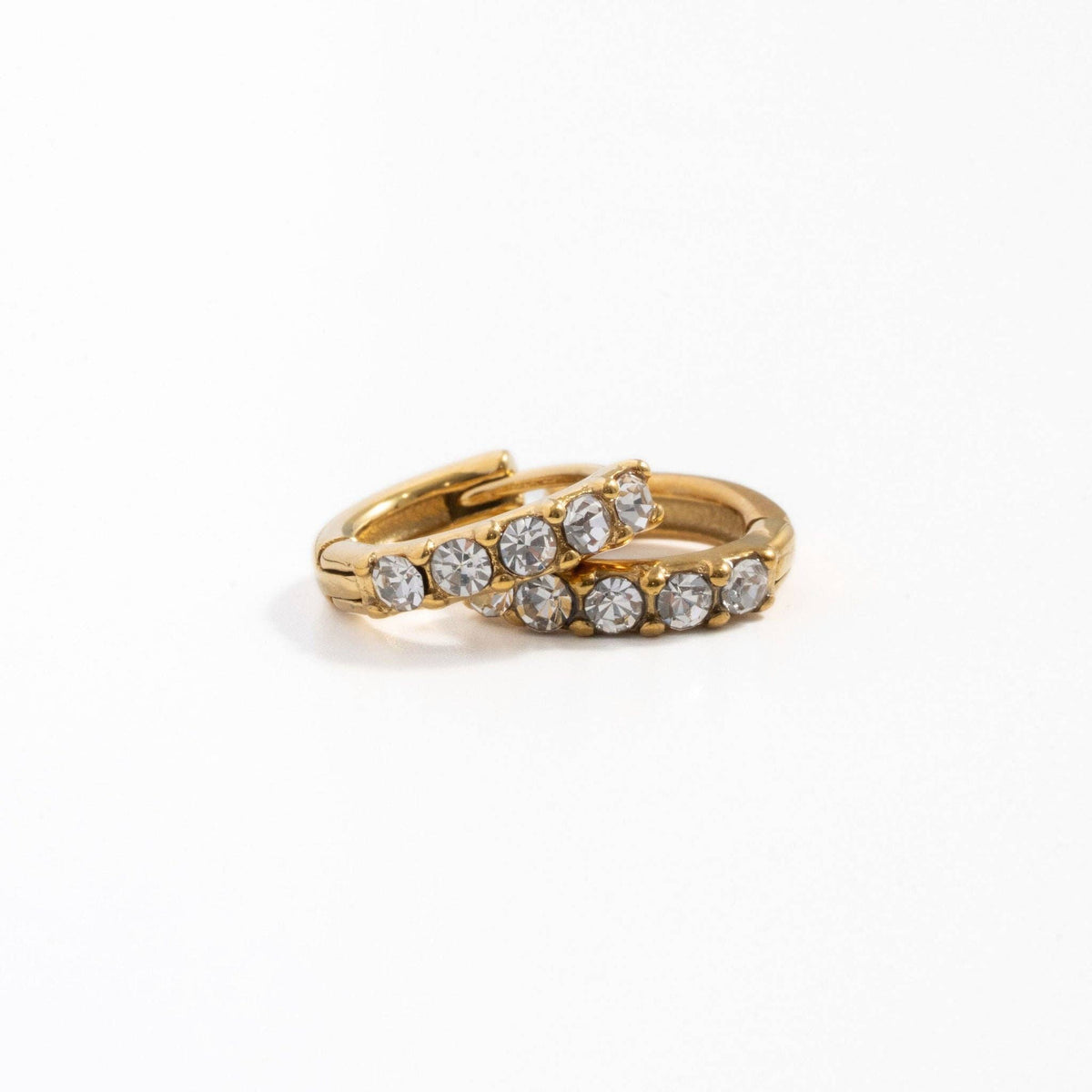 Pip Pop Post Dainty Gem Hoop - Hypoallergenic, Flat Back