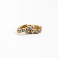 Pip Pop Post Dainty Gem Hoop - Hypoallergenic, Flat Back