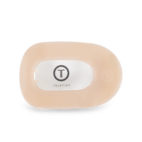 TELETIES ALMOND BEIGE MEDIUM FLAT ROUND CLIP