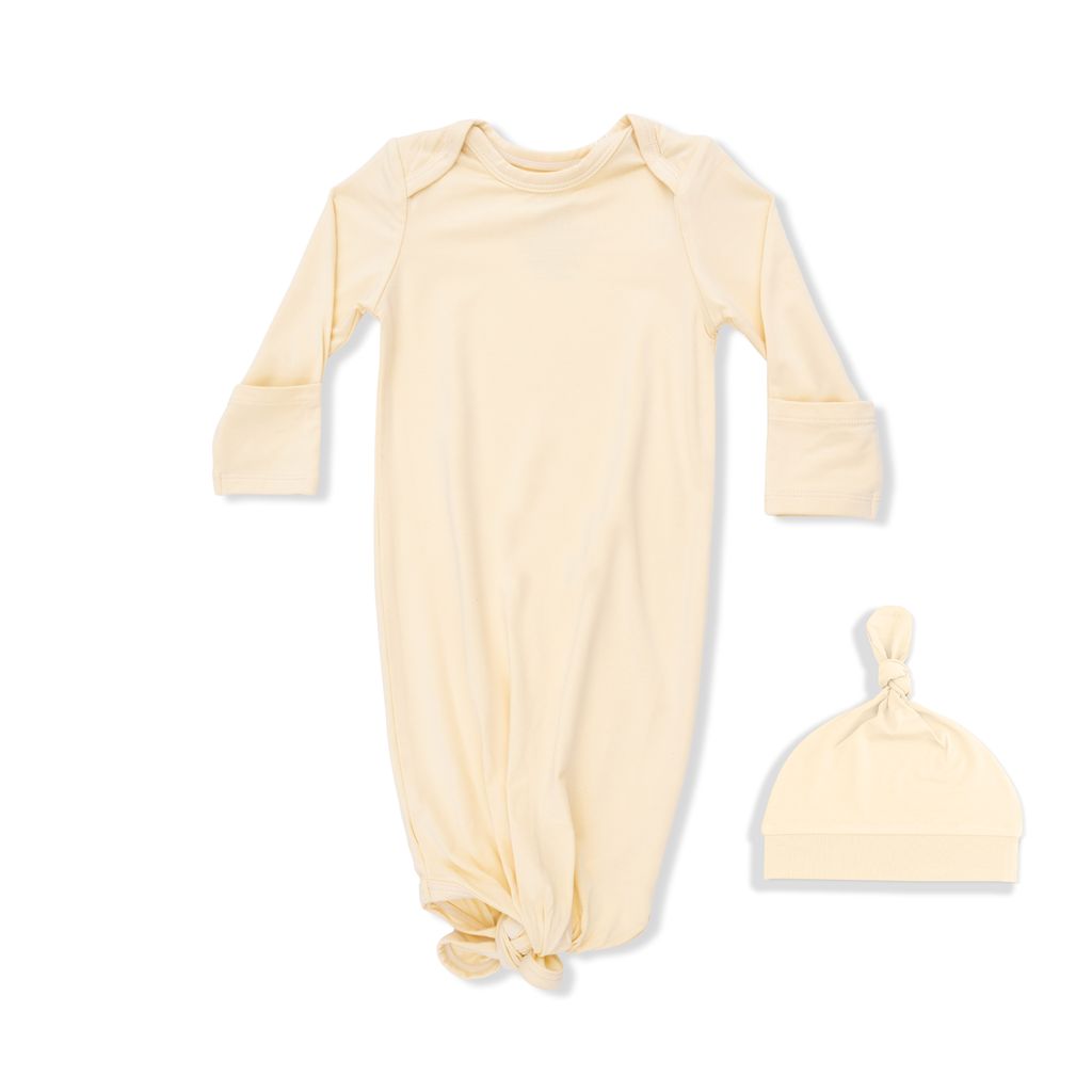 SOLID ITALIAN STRAW KNOTTED GOWN & HAT