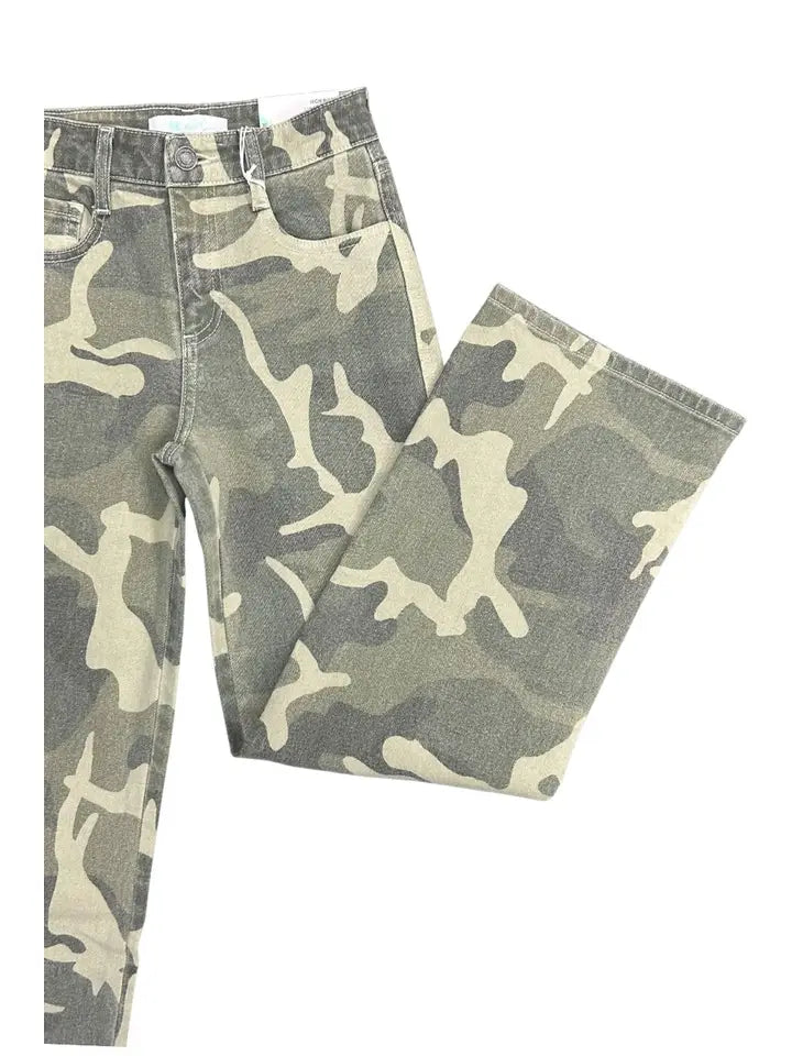 KAN CAN YOUTH HIGH RISE CAMO WIDE JEANS