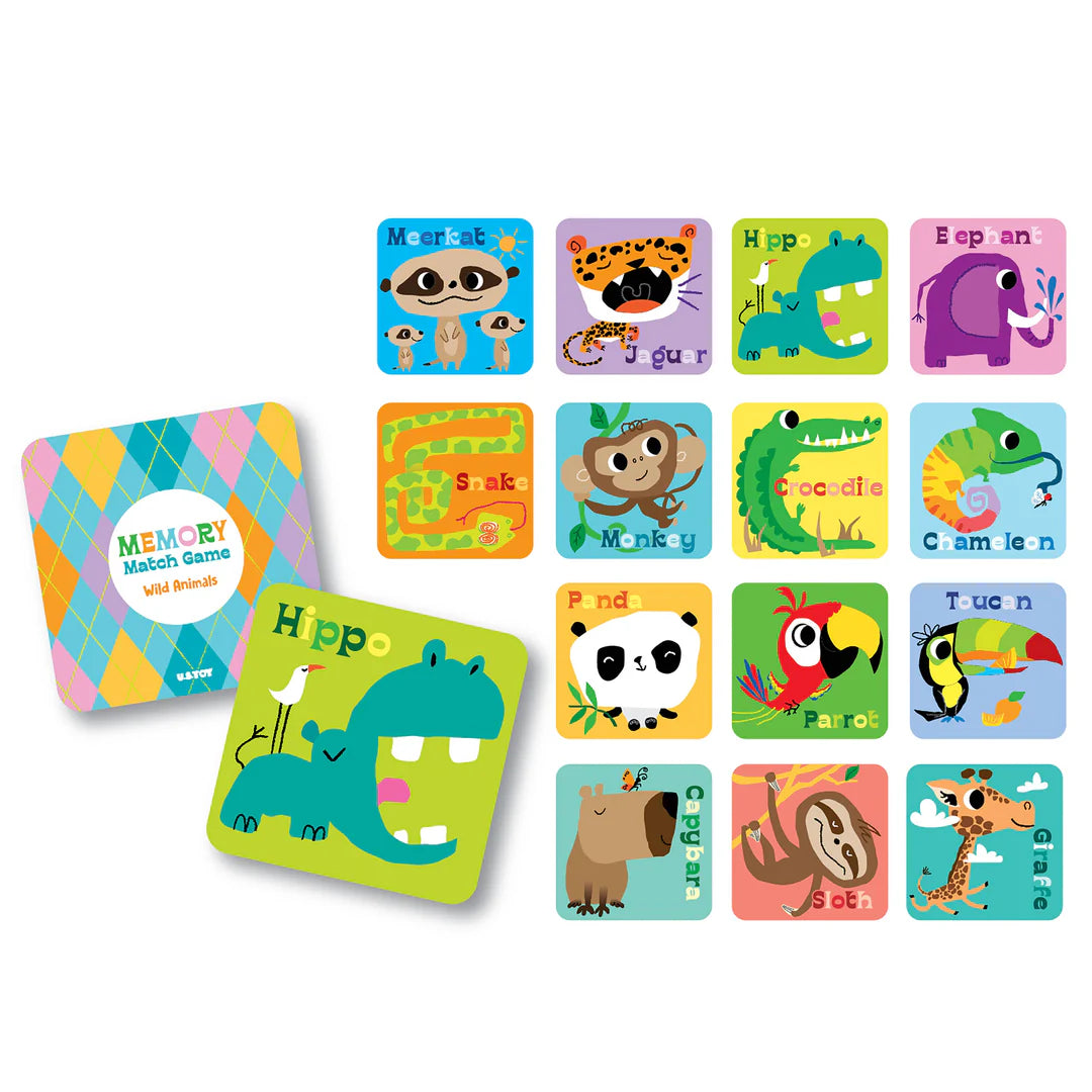Memory Match Wild Animals
