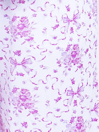 PREPPY GOOSE FLORAL BOWS LONG SLEEVE JERSEY PAJAMA SET