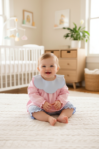 Emma Pink Pima Scallop Collar Bloomer Set Lifestyle