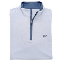 Coastal Cotton End on End Quarter Zip Navy