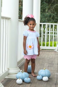TROTTER STREET PUMPKIN RUFFLE SHORT SET