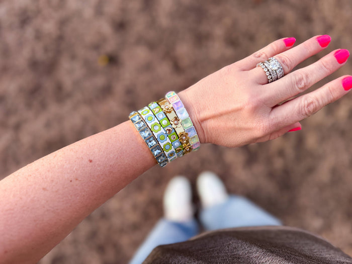 LIBBY ENAMEL STRETCH BRACELET COLORFUL