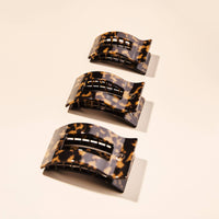 Flat Rectangle Hair Clip Large Tortoise