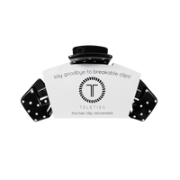 Teleties Classic Black Polka Dot Party Medium Claw Clip